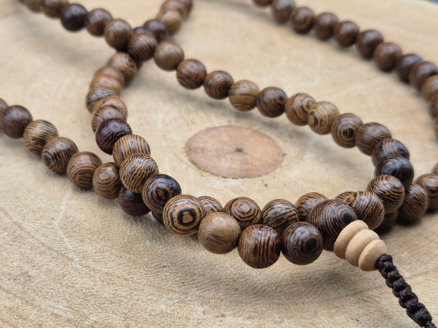 Agarholz Mala-Gebetskette | 108+1 Perlen | 8mm